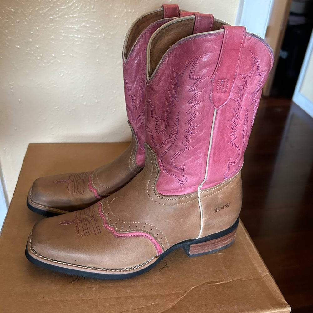 Pink girl cowboy boots